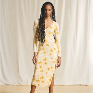 Abercrombie Long-Sleeve Keyhole Midi Dress